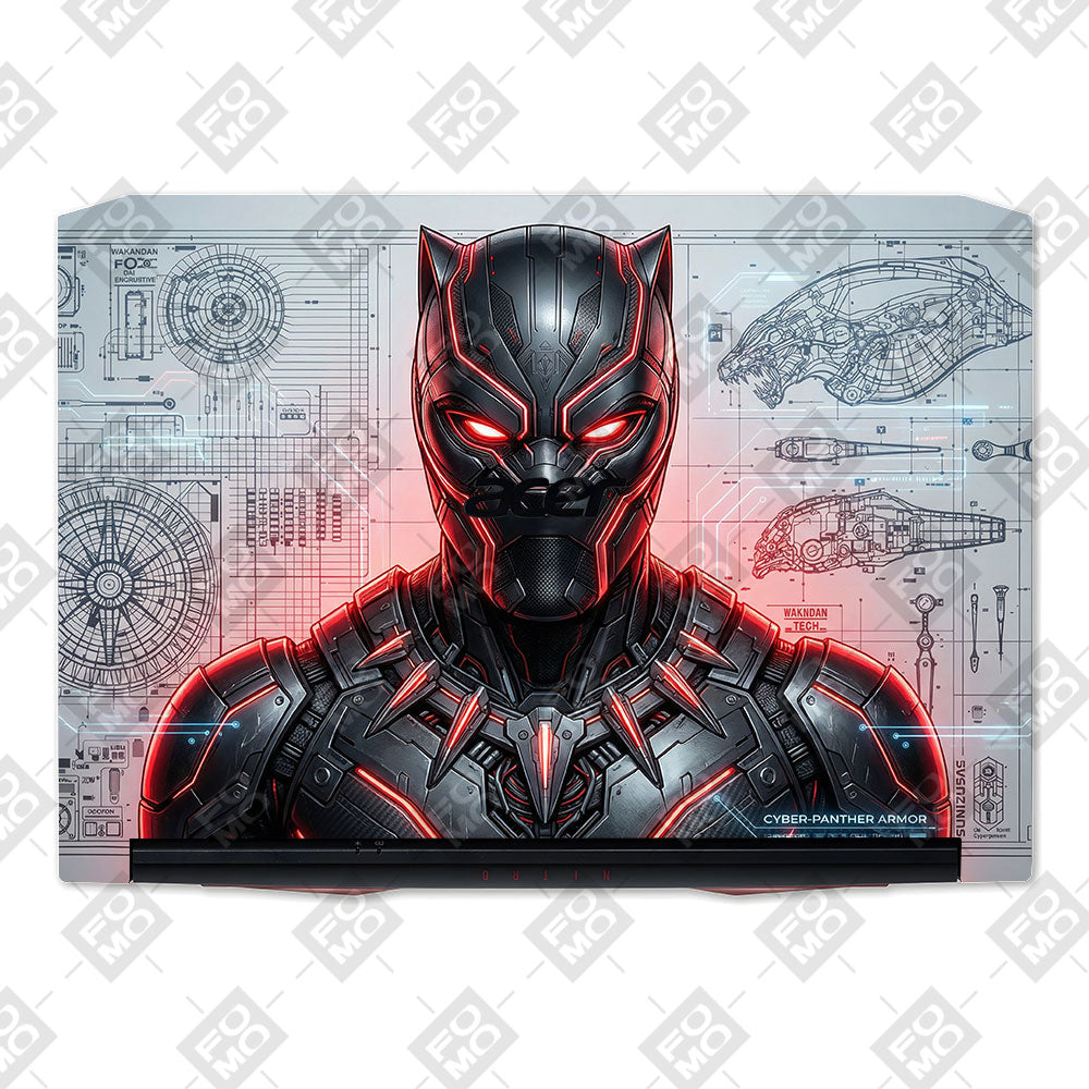 Black Panther Vibranium Tech Acer Nitro 5 AN515 45, 55, 57 Laptop Skin