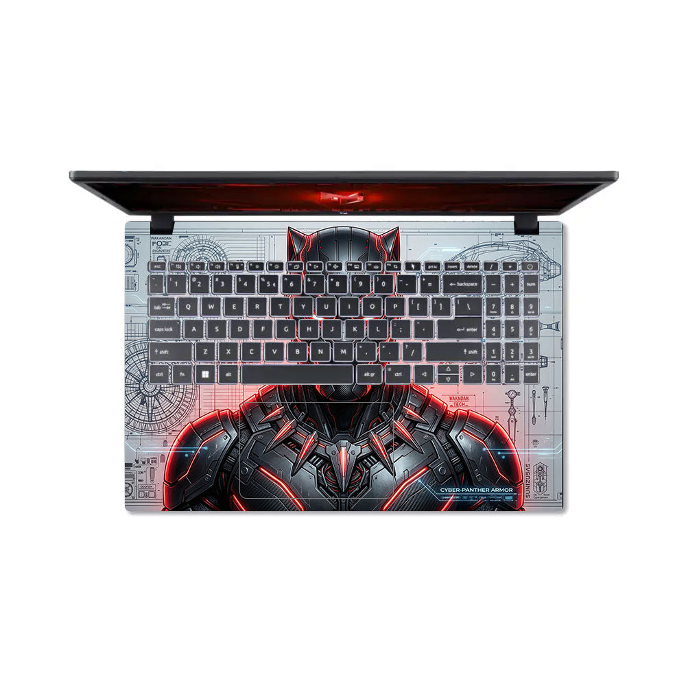 Futuristic Black Panther Acer Nitro V ANV15 51 55CA 3D Laptop Skin