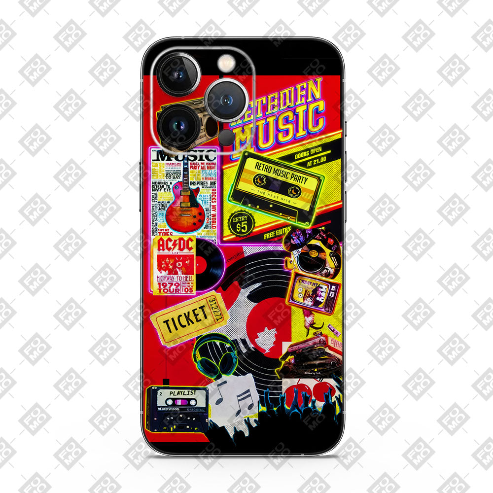 Retro Music Party Mobile Skin