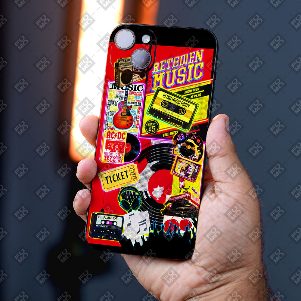 Retro Music Party Mobile Skin
