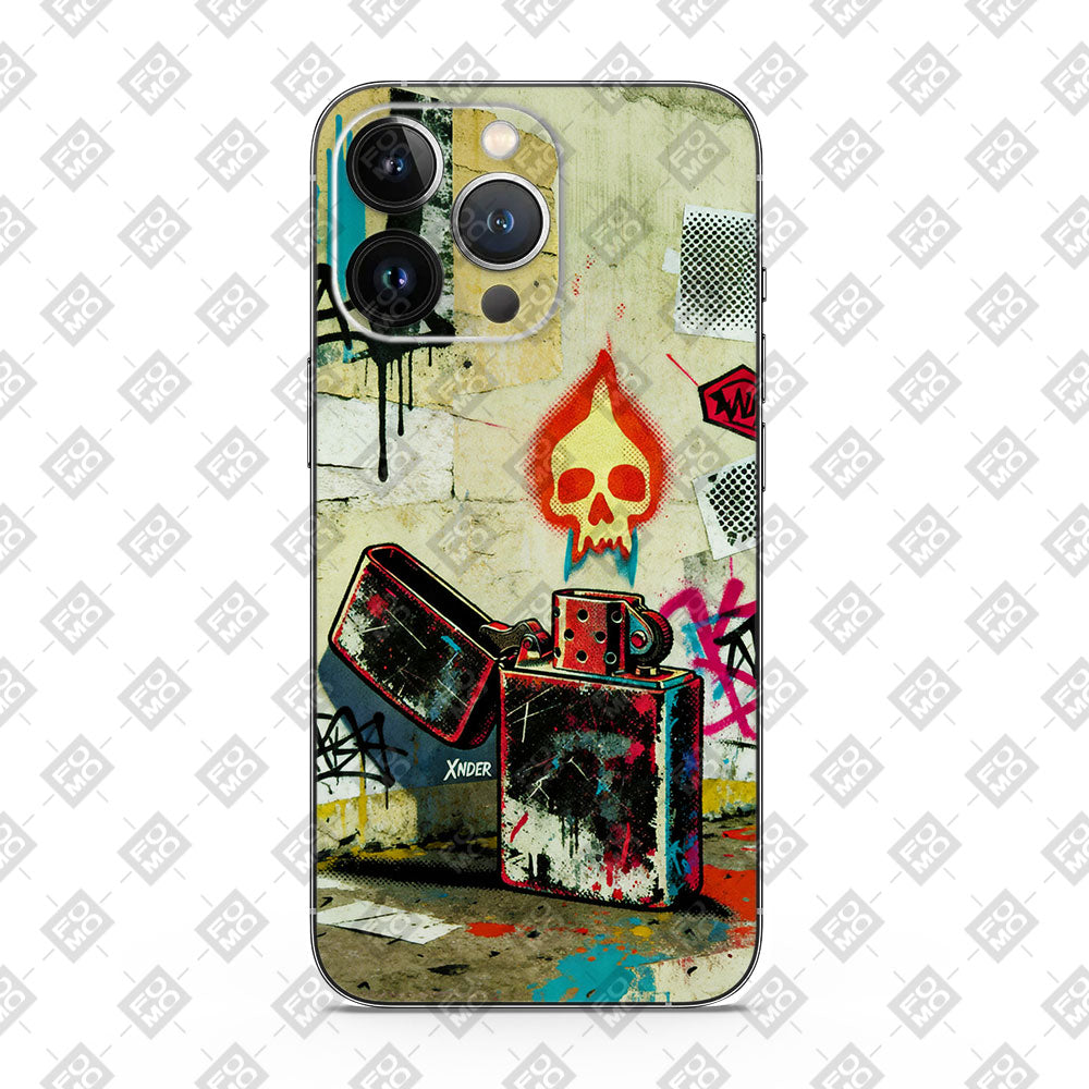Graffiti Flames Mobile Skin