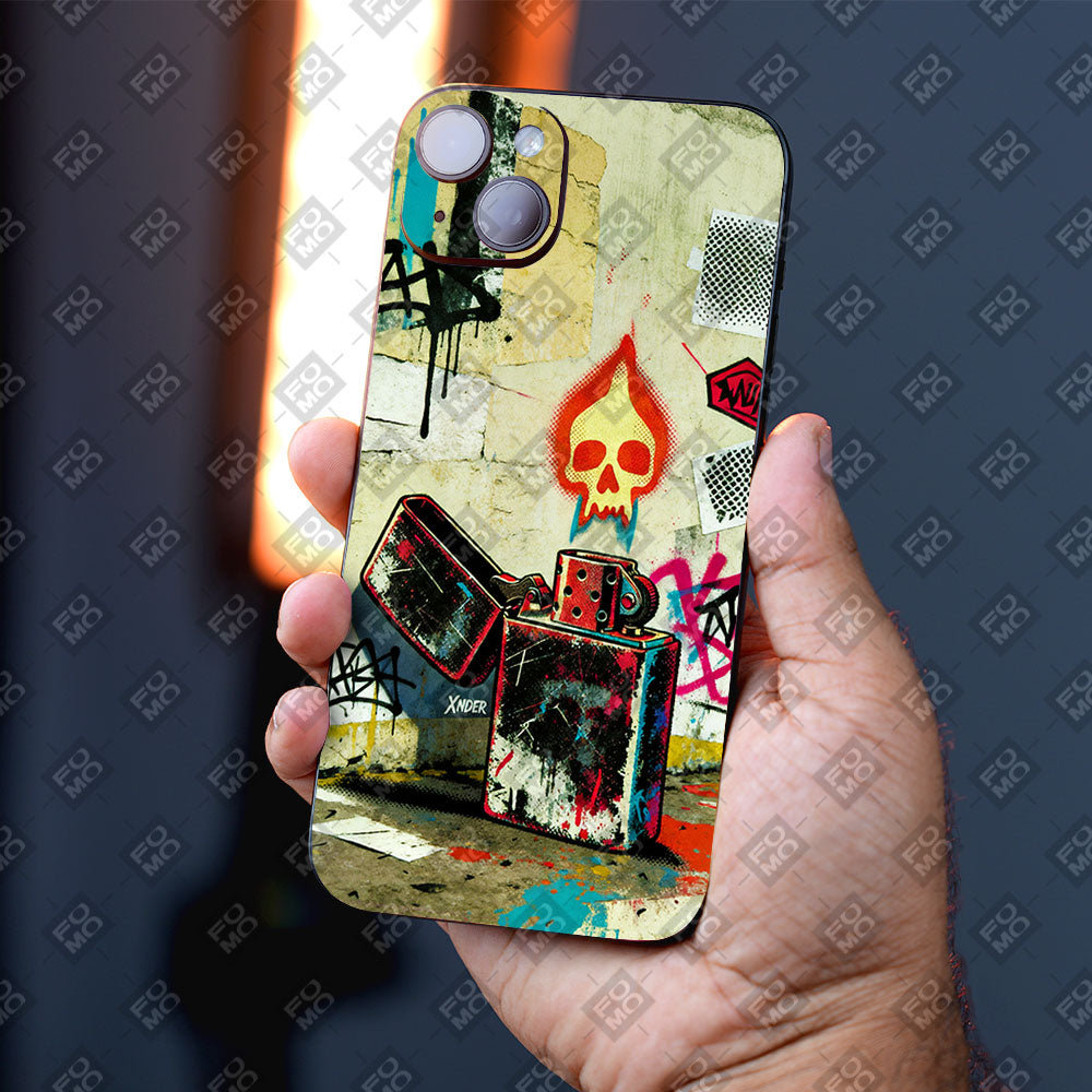 Graffiti Flames Mobile Skin