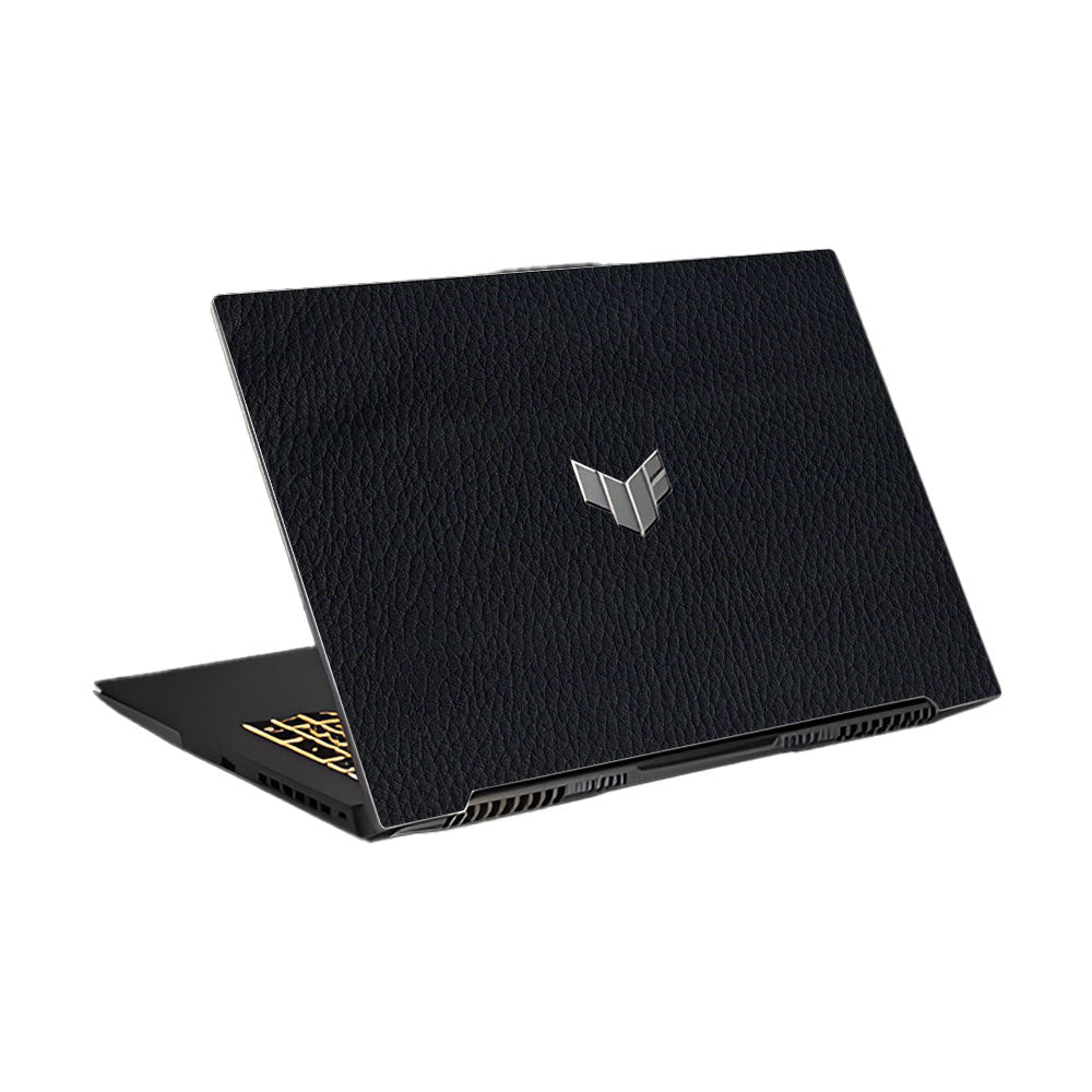 Textured Black Leather Asus TUF Gaming F17 FX707Z Laptop Skin