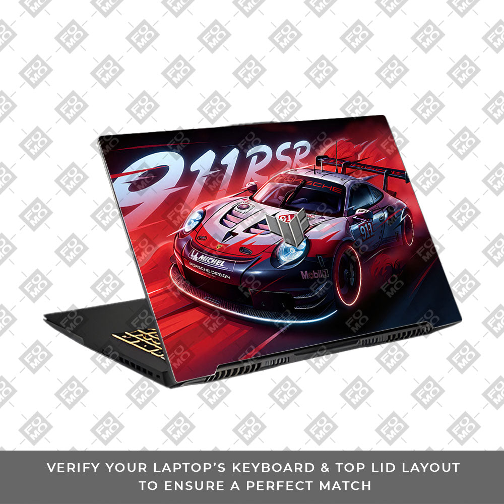 Porsche 911 RSR Asus TUF Gaming F17 FX707Z Laptop Skin