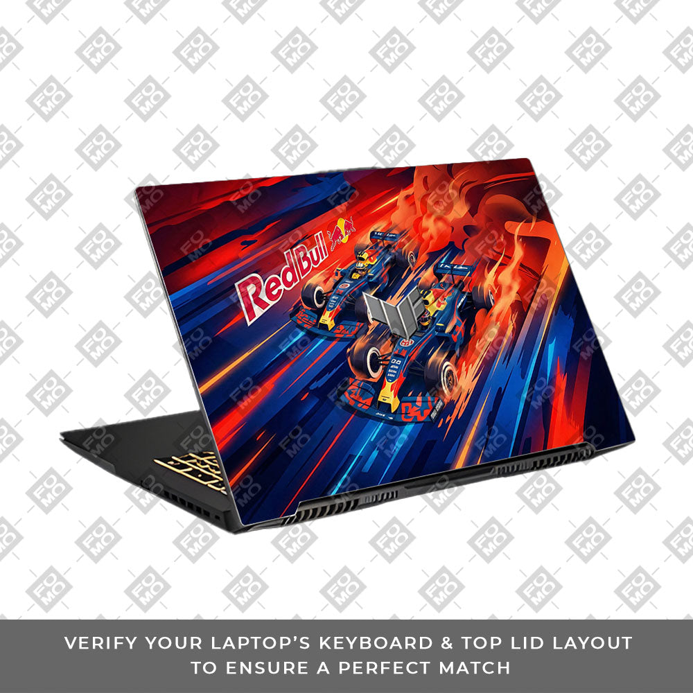 Red Bull Racing Velocity Asus TUF Gaming F17 FX707Z Laptop Skin