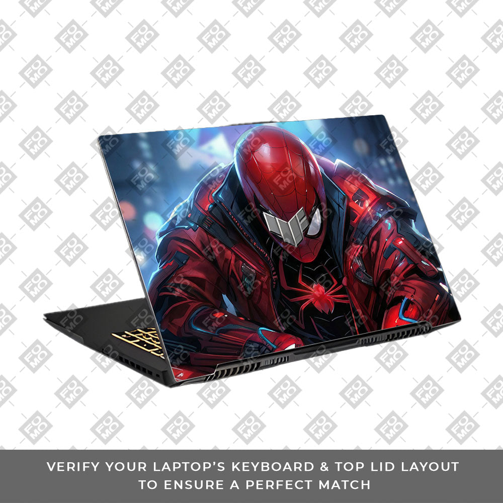 SpiderMan High Tech Hero Asus TUF Gaming F17 FX707Z 3D Laptop Skin