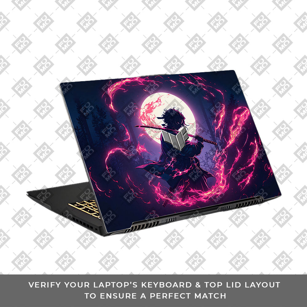 Tanjiro's Flame of Ember Asus TUF Gaming F17 FX707Z Laptop Skin