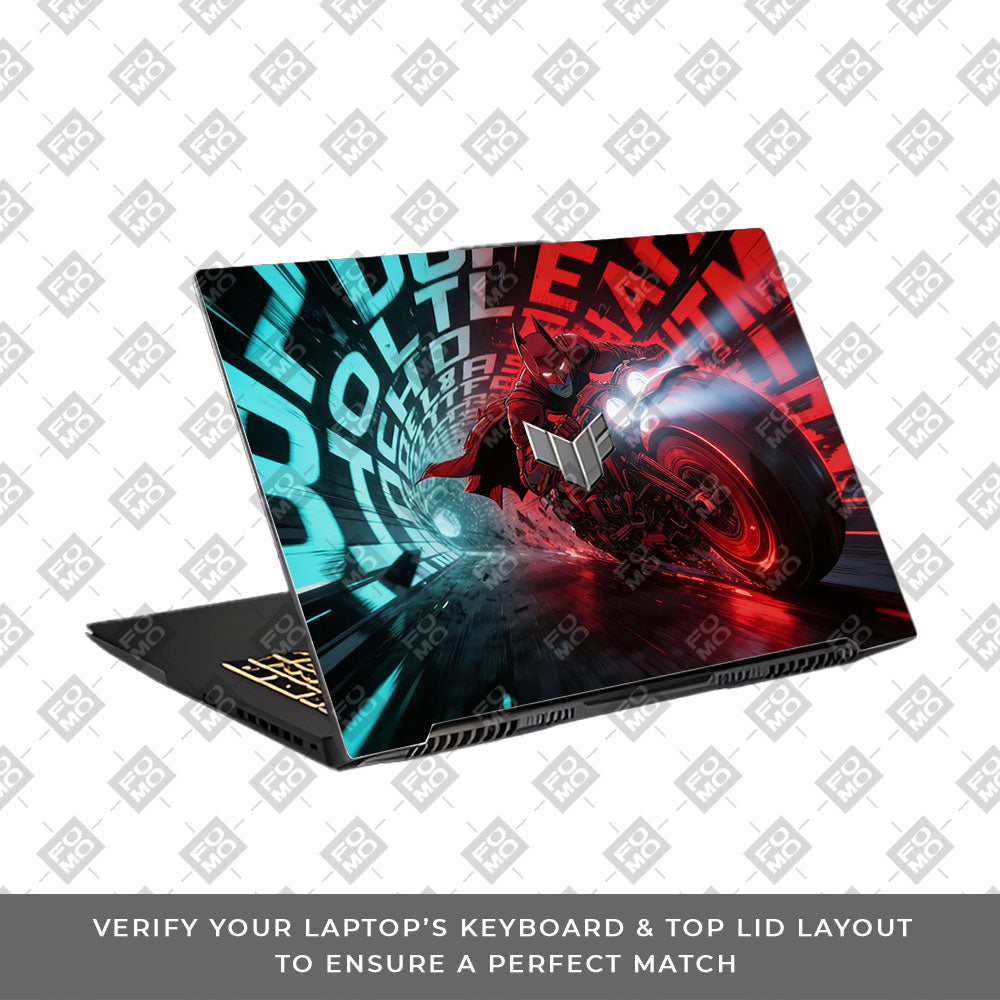 Batman's Cyber Pursuit Asus TUF Gaming F17 FX707Z 3D Laptop Skin