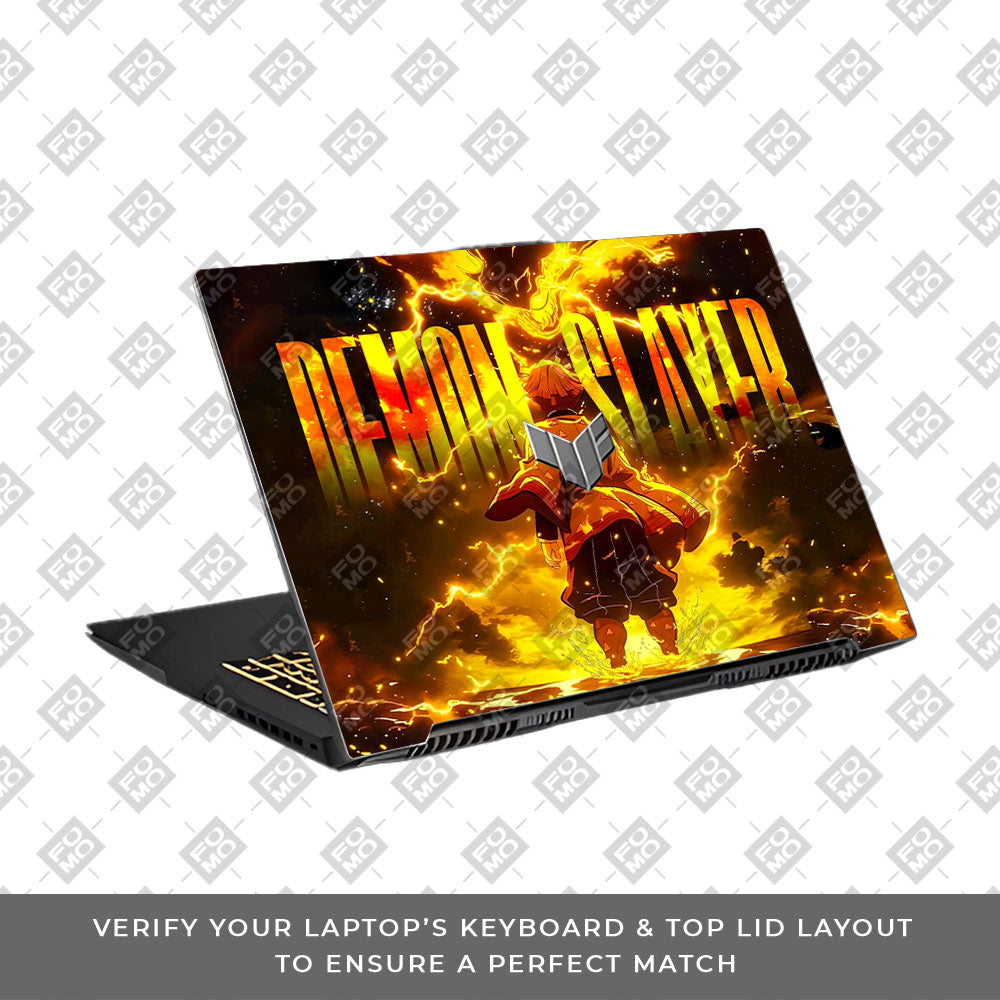 Zenitsu Lightning Strike Asus TUF Gaming F17 FX707Z Laptop Skin