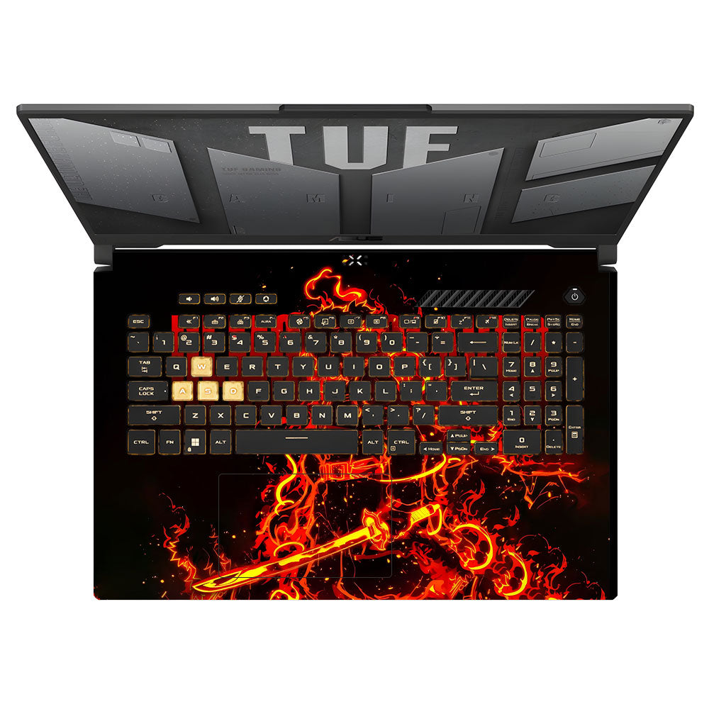 Rengoku Blazing Inferno Asus TUF Gaming F17 FX707Z Laptop Skin