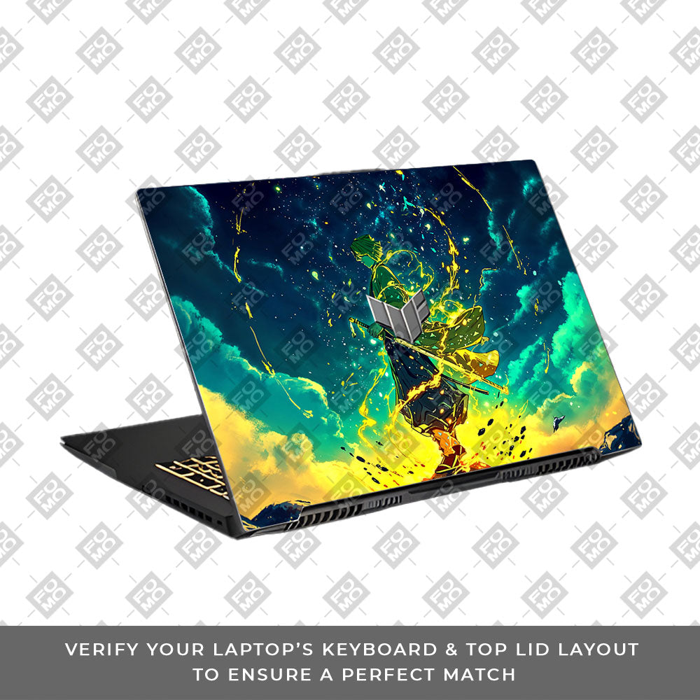 Zenitsu Thunder God Asus TUF Gaming F17 FX707Z Laptop Skin