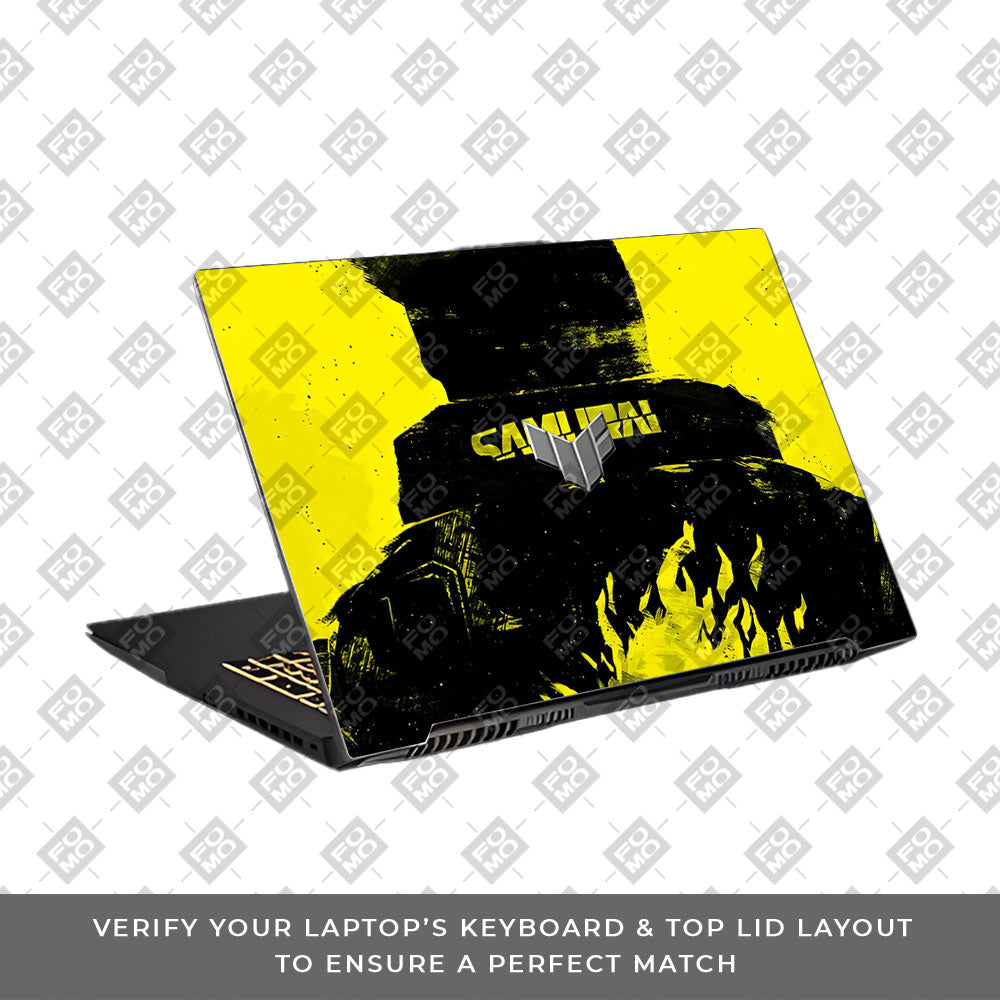 Backlit SAMURAI Jacket Asus TUF Gaming F17 FX707Z Laptop Skin