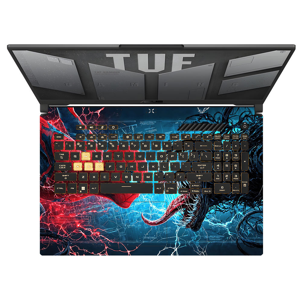 Spiderman vs Venom Showdown Asus TUF Gaming F17 FX707Z 3D Laptop Skin