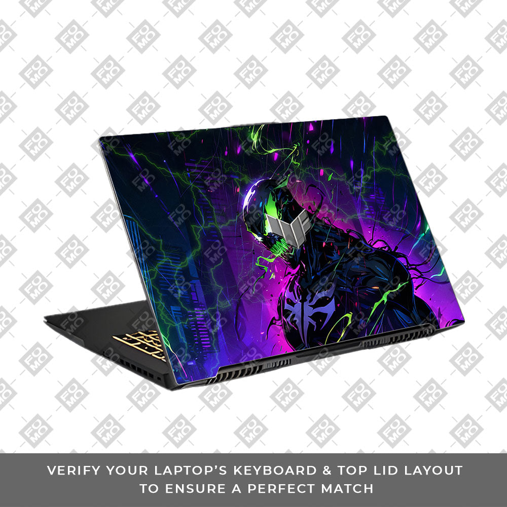 Venom Chaos Surge Asus TUF Gaming F17 FX707Z 3D Laptop Skin