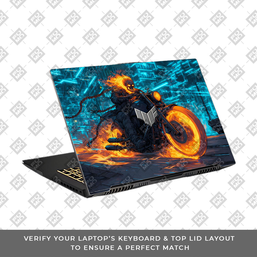 Hellfire Rider Asus TUF Gaming F17 FX707Z Laptop Skin