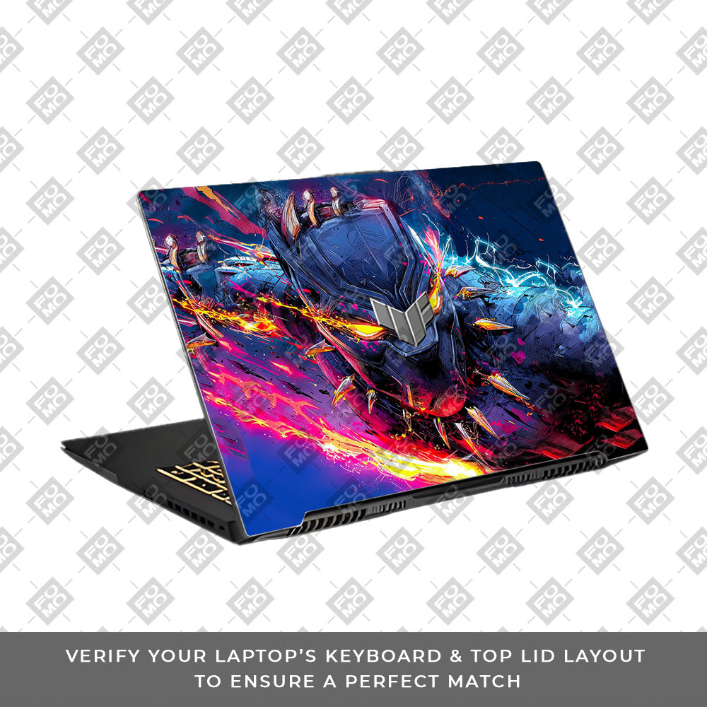 Vibranium Fury Wakandan Charge Asus TUF Gaming F17 FX707Z Laptop Skin