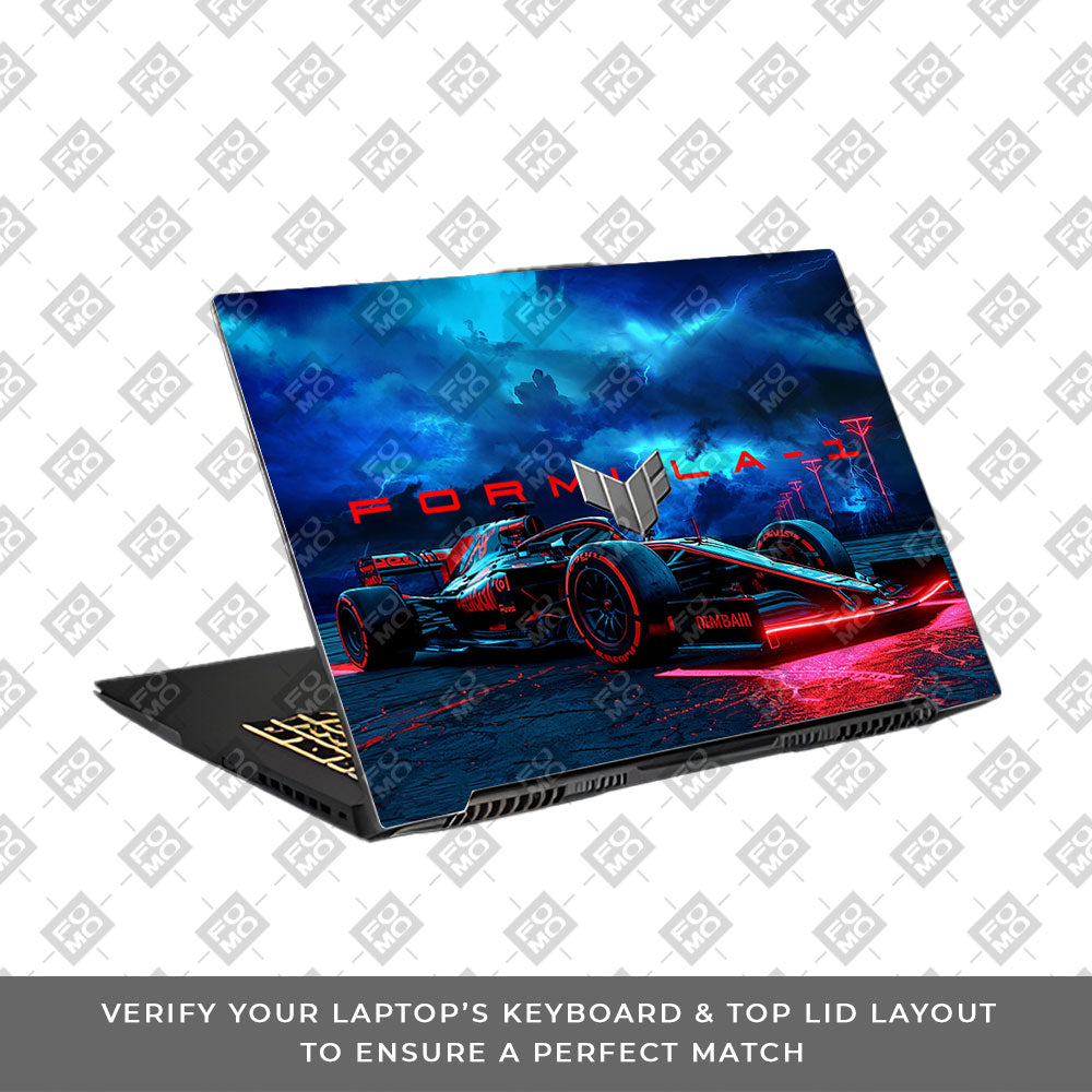 Fututristic Formula 1 Asus TUF Gaming F17 FX707Z Laptop Skin