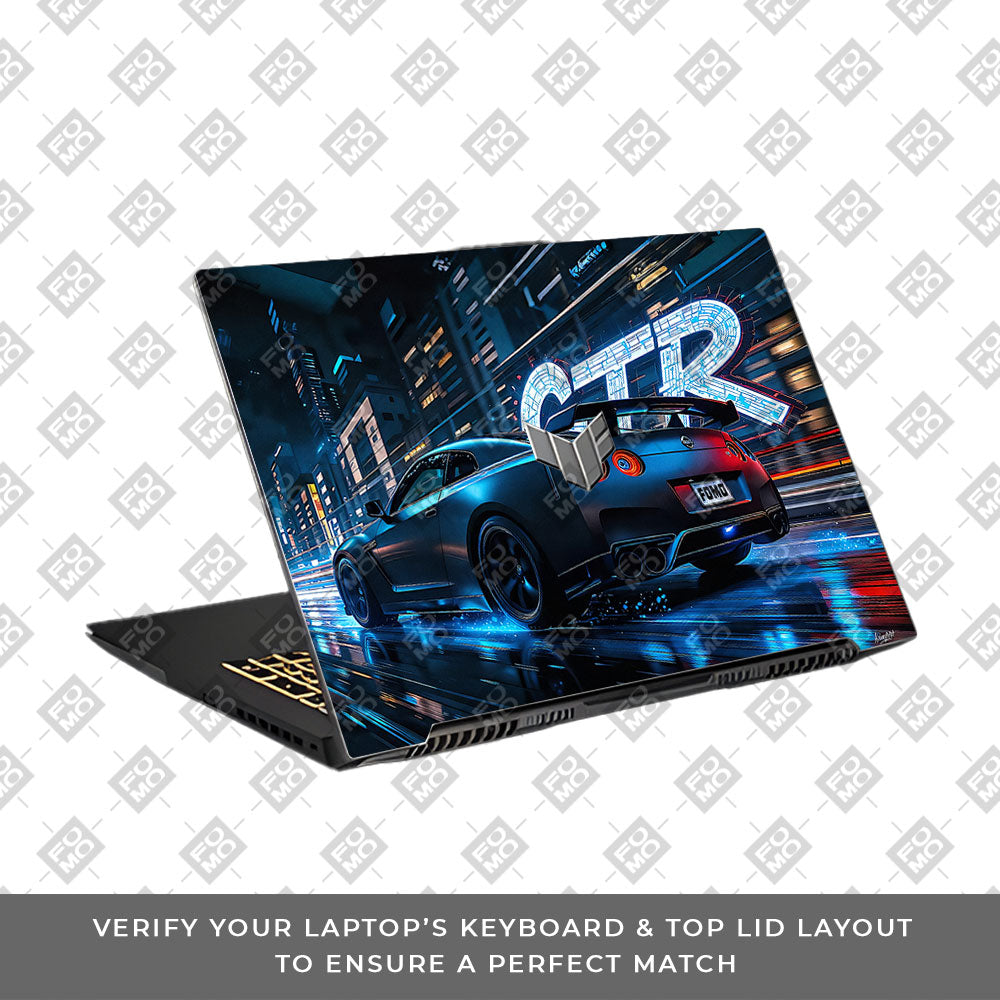 Neon GTR Nights Asus TUF Gaming F17 FX707Z Laptop Skin