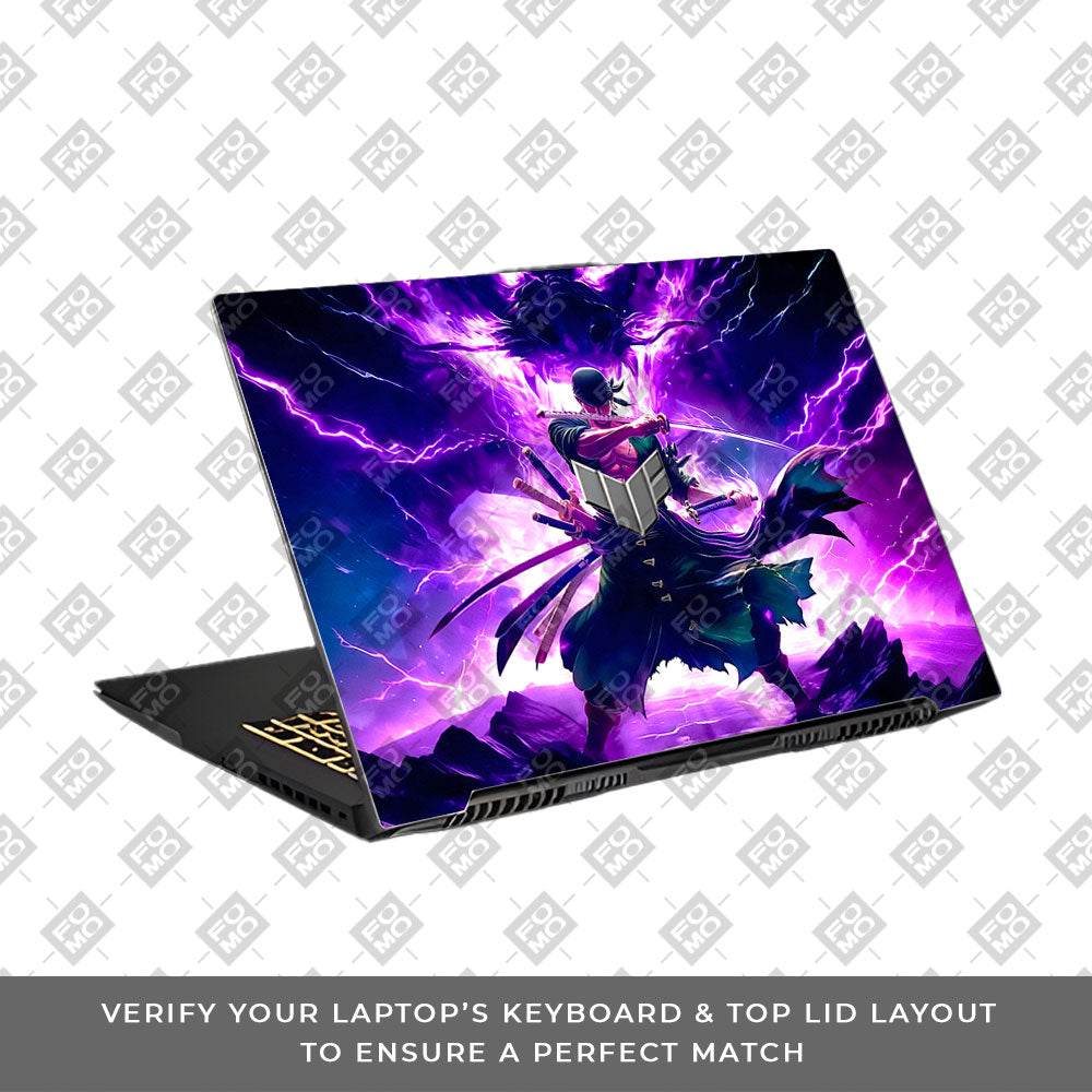 Roronoa Zoro Hell Mode Asus TUF Gaming F17 FX707Z Laptop Skin