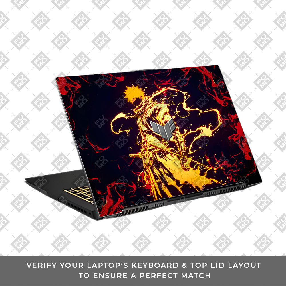 Bleach Ichigo Bankai Form Asus TUF Gaming F17 FX707Z Laptop Skin