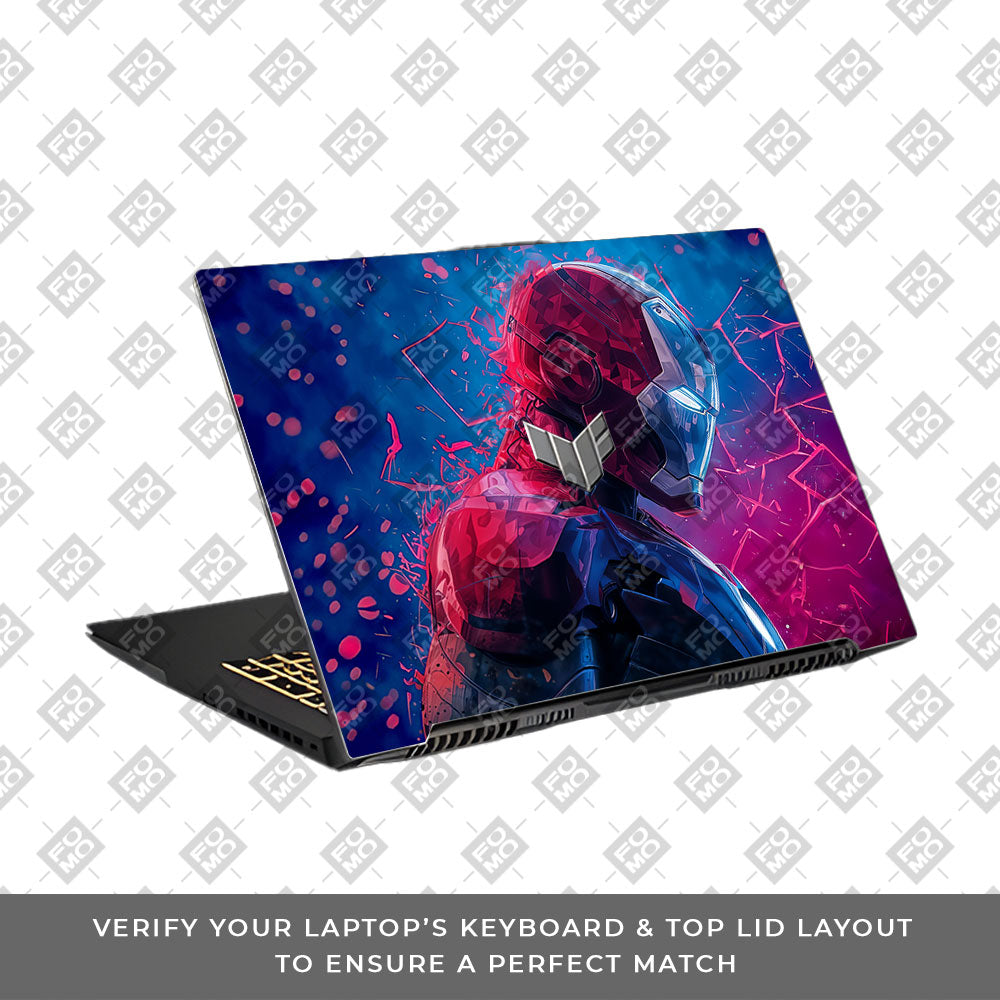 Iron Man Neon Tech Asus TUF Gaming F17 FX707Z Laptop Skin