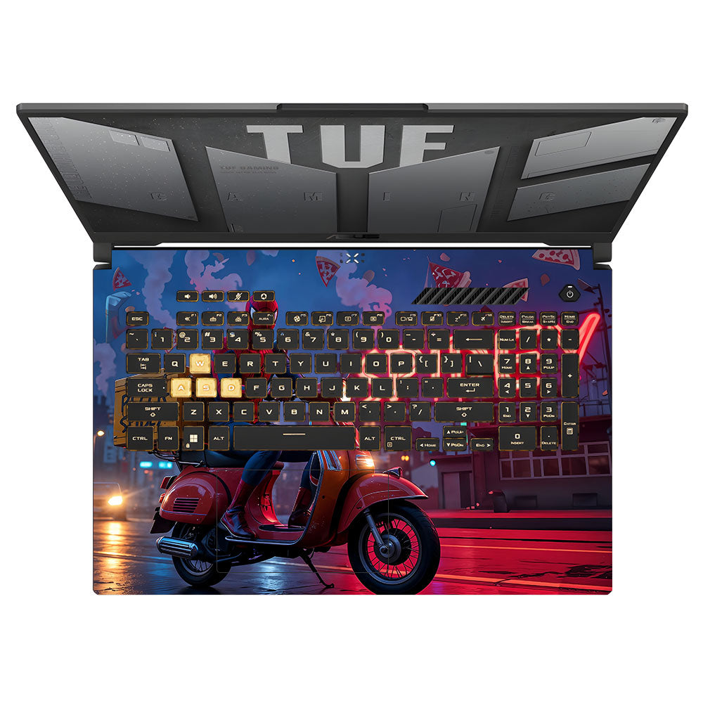 Pizza Spidey Asus TUF Gaming F17 FX707Z Laptop Skin