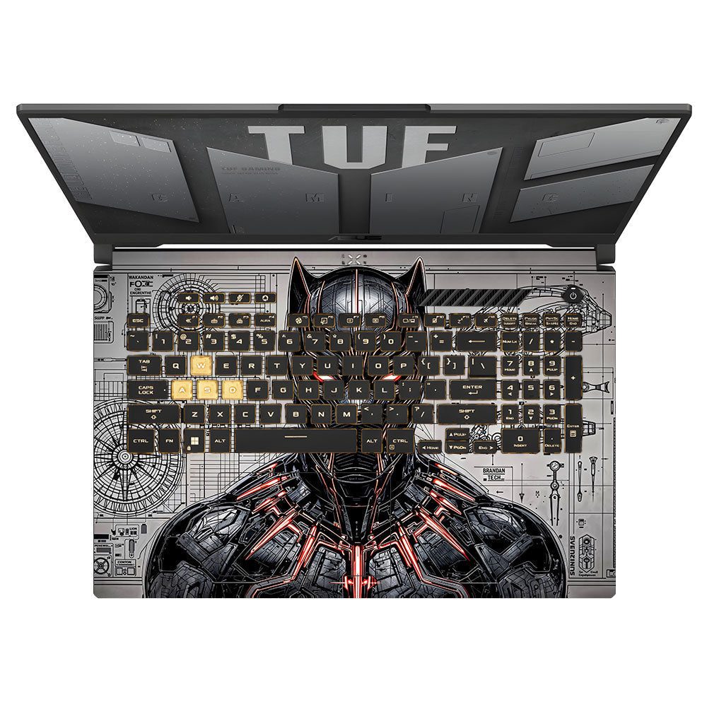 Black Panther Vibranium Tech Asus TUF Gaming F17 FX707Z 3D Laptop Skin