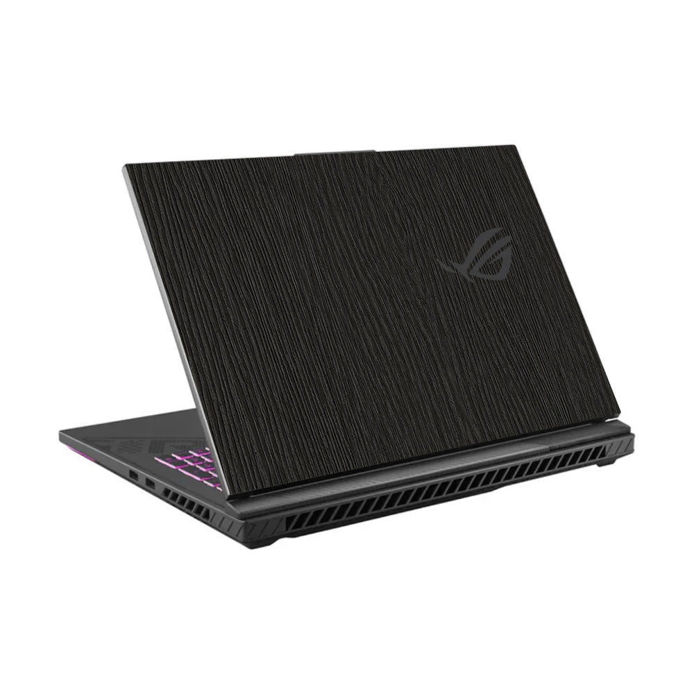 Textured Black Wood Asus ROG Strix G16 G614J Laptop Skin