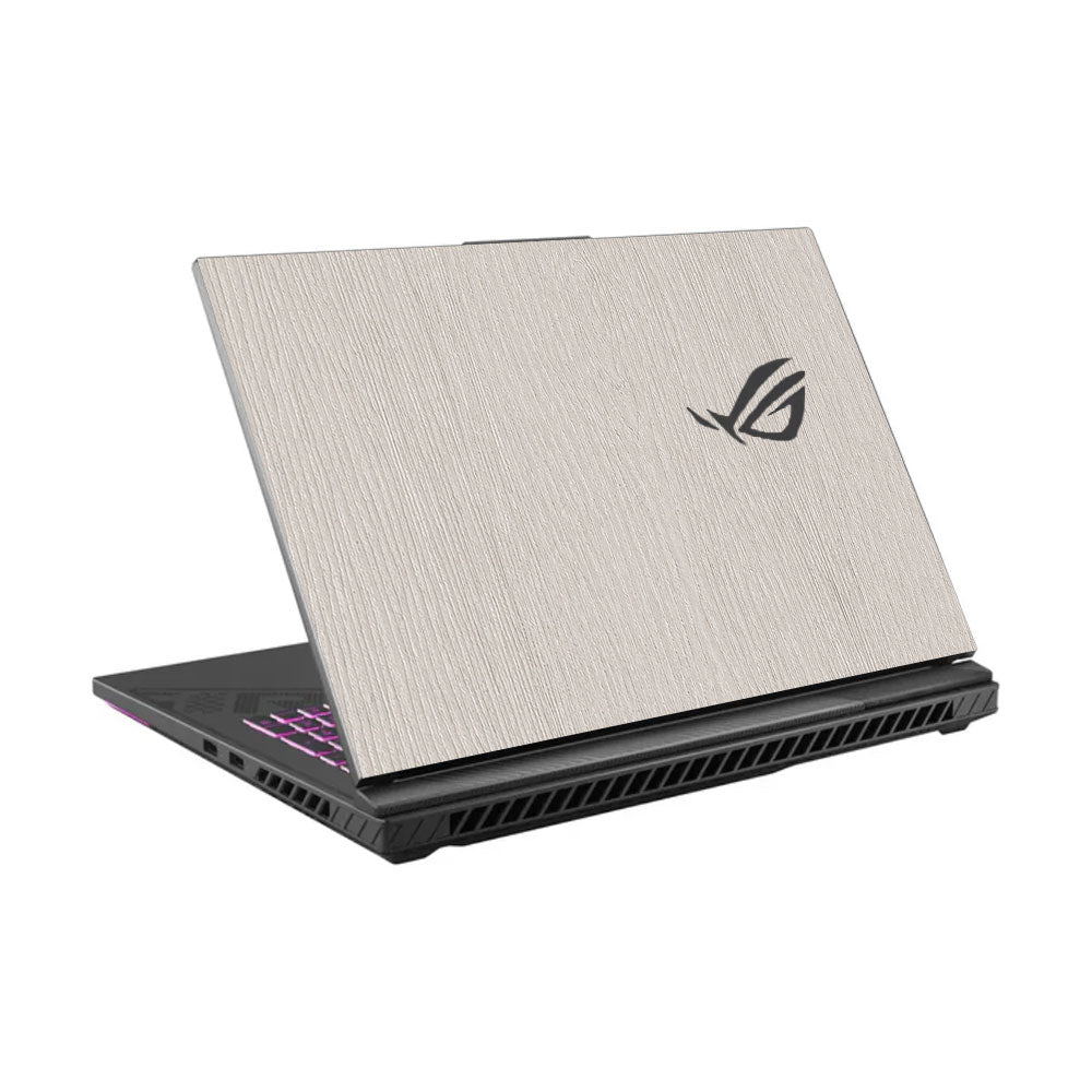Textured White Wood Asus ROG Strix G16 G614J Laptop Skin