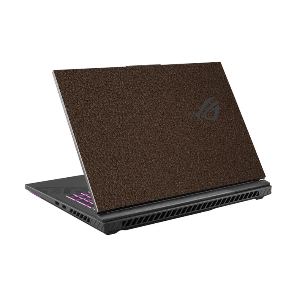 Textured Brown Leather Asus ROG Strix G16 G614J Laptop Skin
