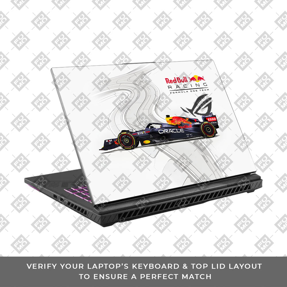 Red Bull Racing in Action Asus ROG Strix G16 G614J Laptop Skin