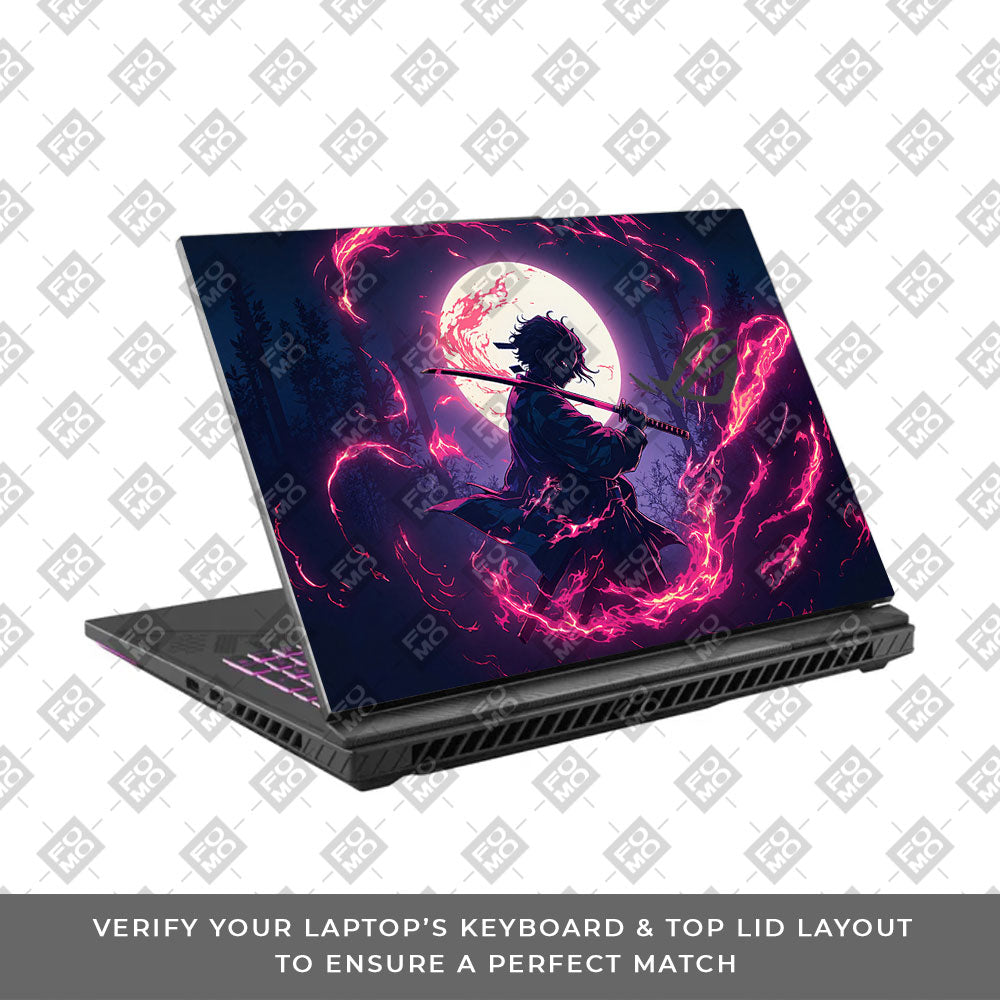 Tanjiro's Flame of Ember Asus ROG Strix G16 G614J Laptop Skin