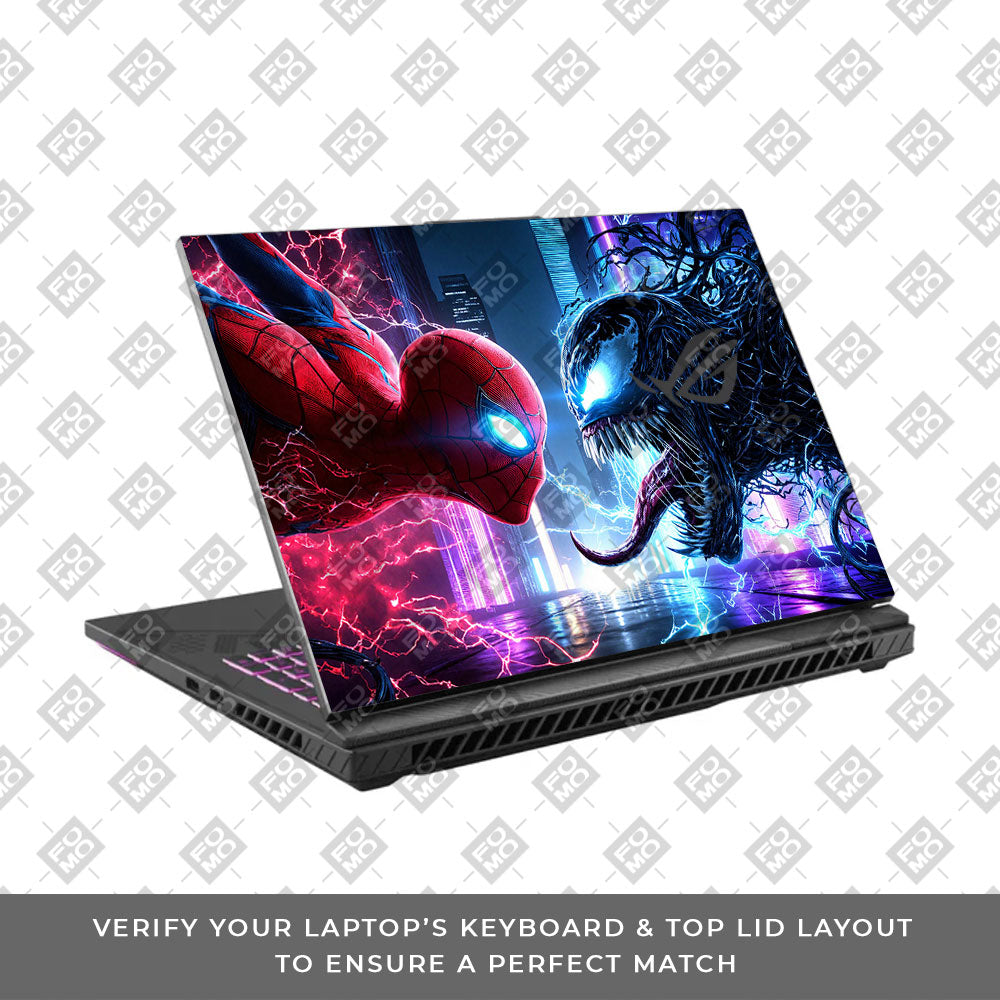 Spiderman vs Venom Showdown Asus ROG Strix G16 G614J Laptop Skin