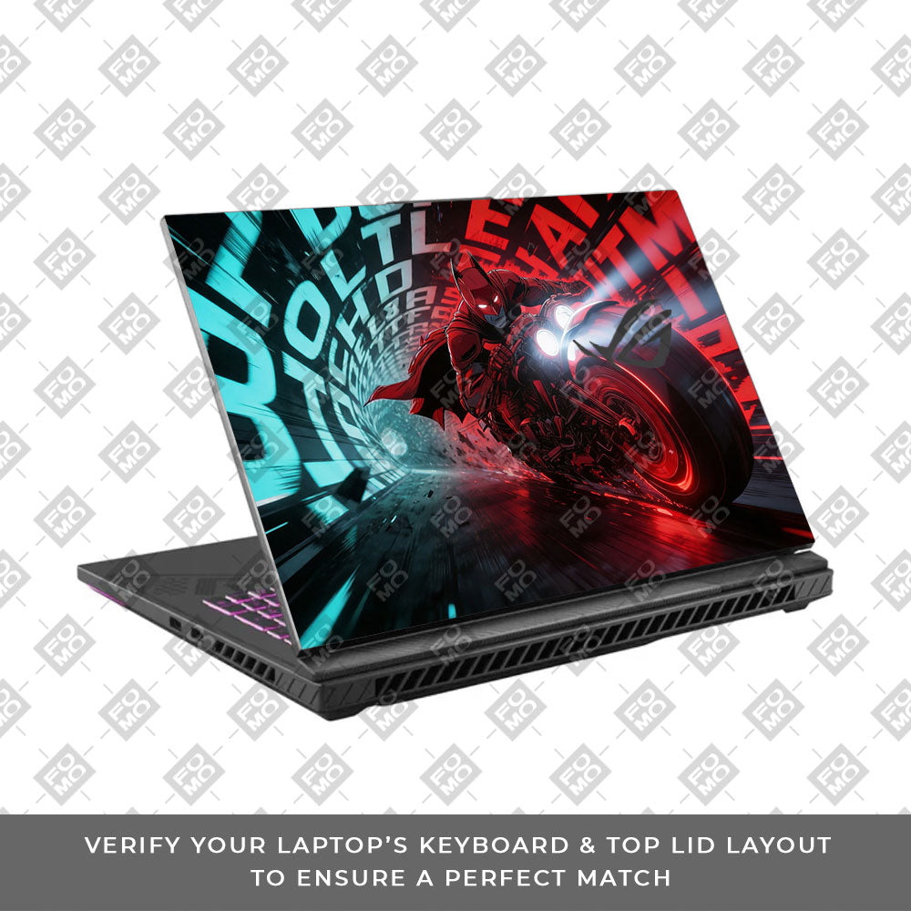 Batman's Cyber Pursuit Asus ROG Strix G16 G614J 3D Laptop Skin