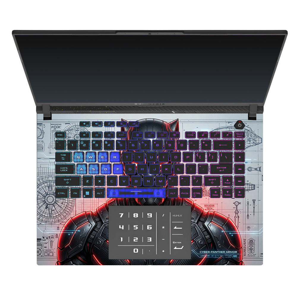 Futuristic Black Panther Asus ROG Strix G16 G614J 3D Laptop Skin