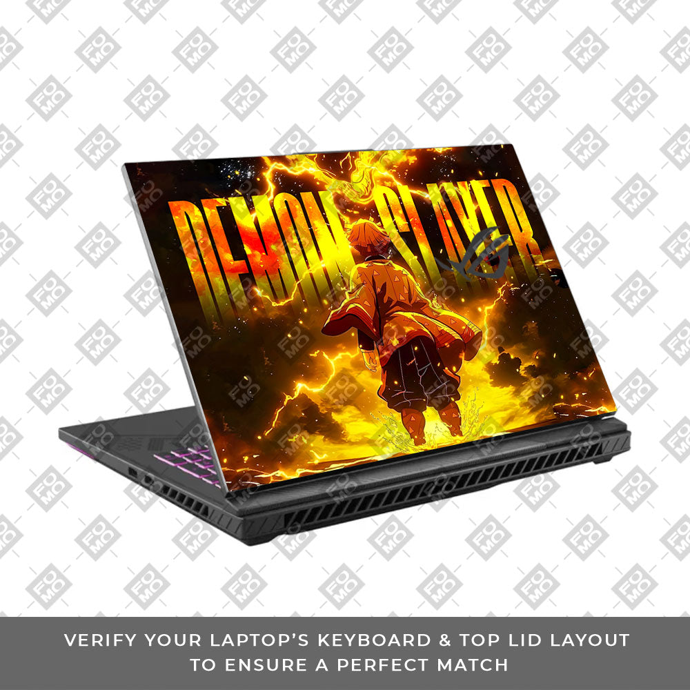 Zenitsu Lightning Strike Asus ROG Strix G16 G614J Laptop Skin