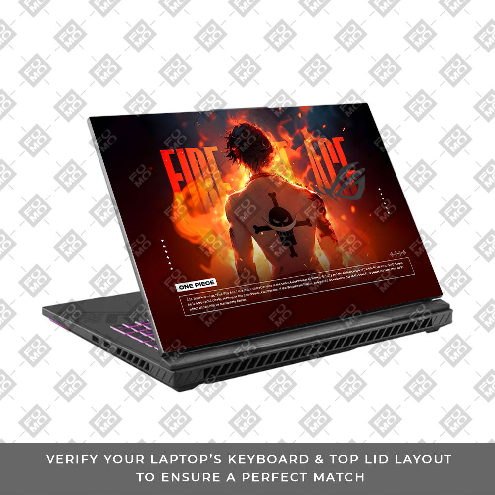 Fire Fist Ace Asus ROG Strix G16 G614J Laptop Skin