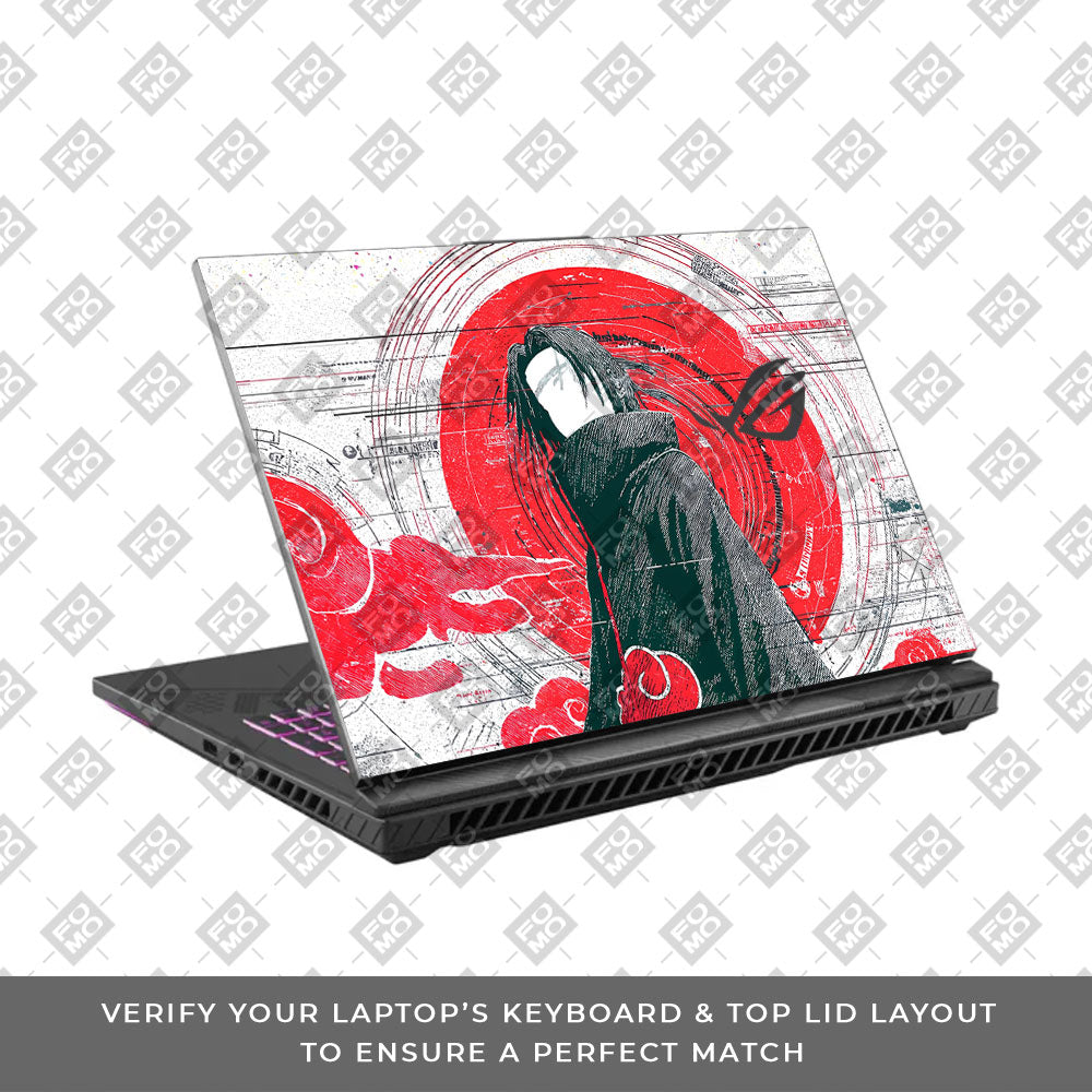 Itachi Uchiha Mark of the Akatsuki Asus ROG Strix G16 G614J Laptop Skin