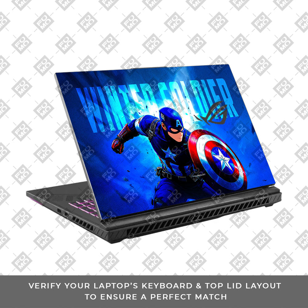 Shield of Justice Captain America Asus ROG Strix G16 G614J Laptop Skin