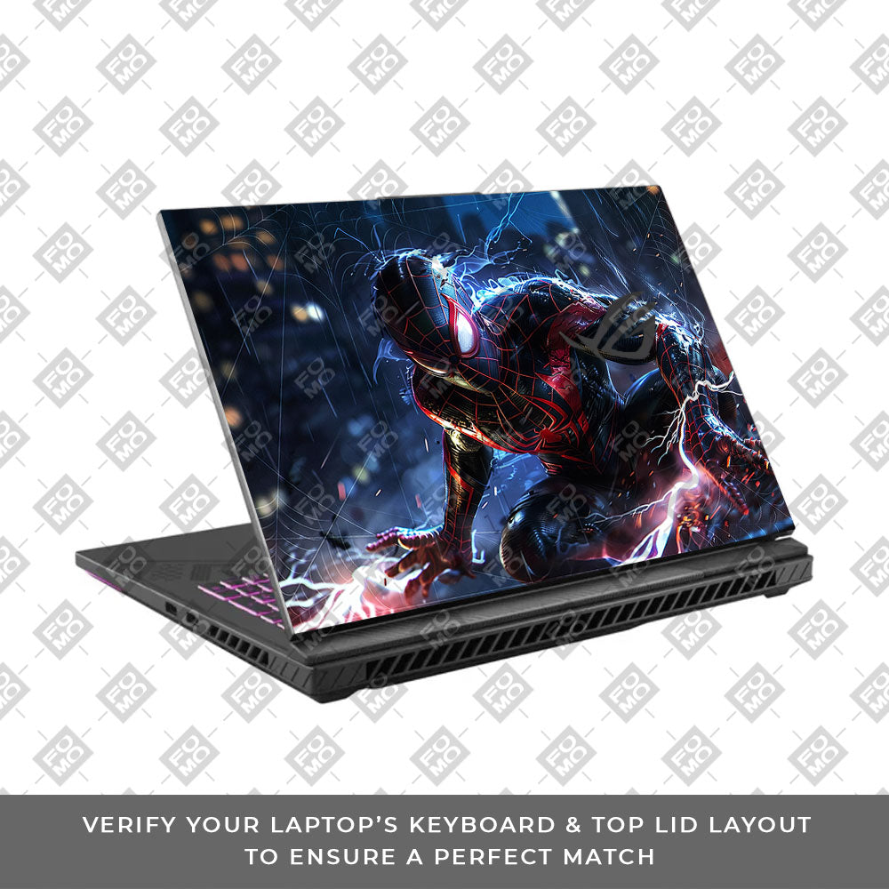 Miles Morales Shockwave Asus ROG Strix G16 G614J 3D Laptop Skin