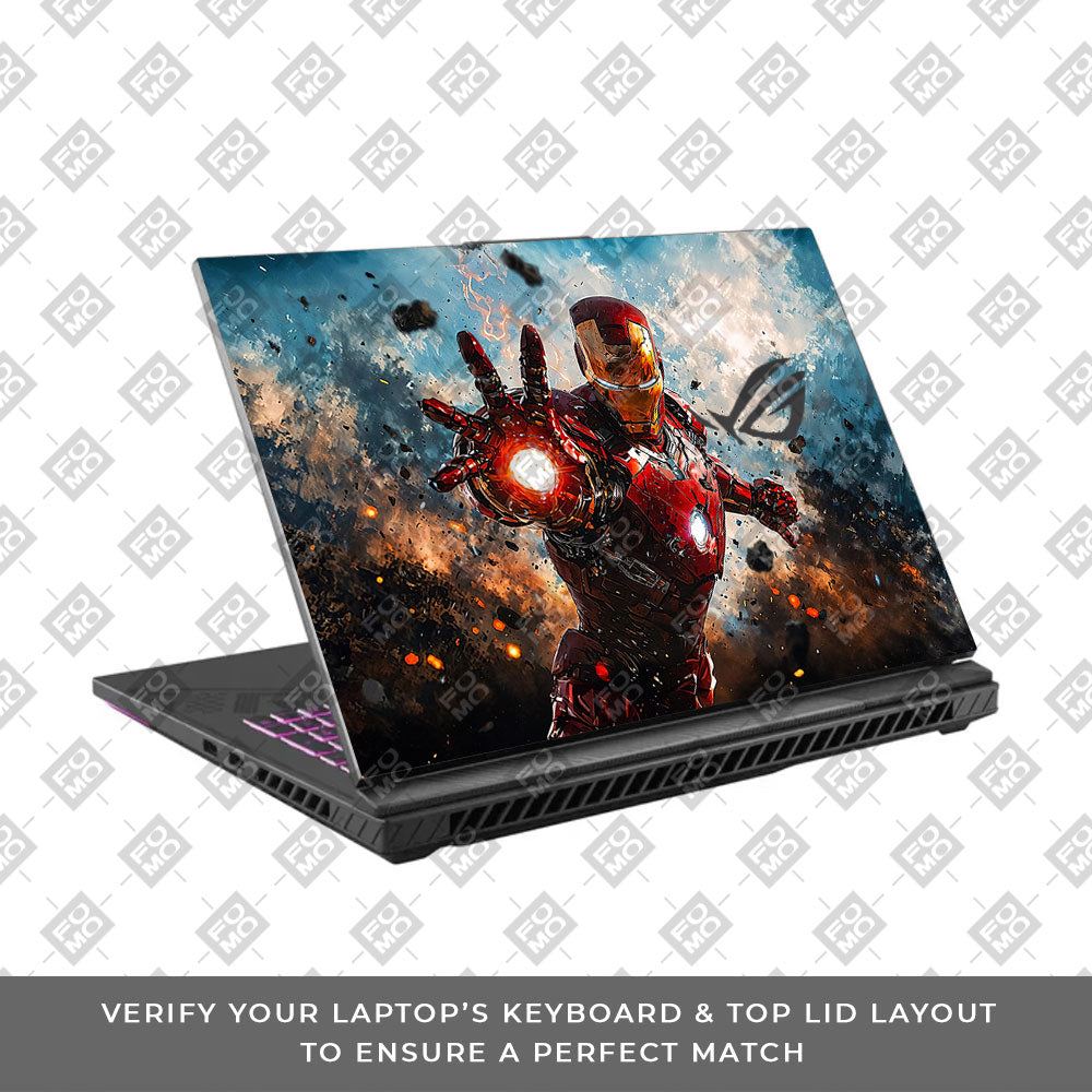 Iron Imapct The Arc Reactor Asus ROG Strix G16 G614J  Laptop Skin