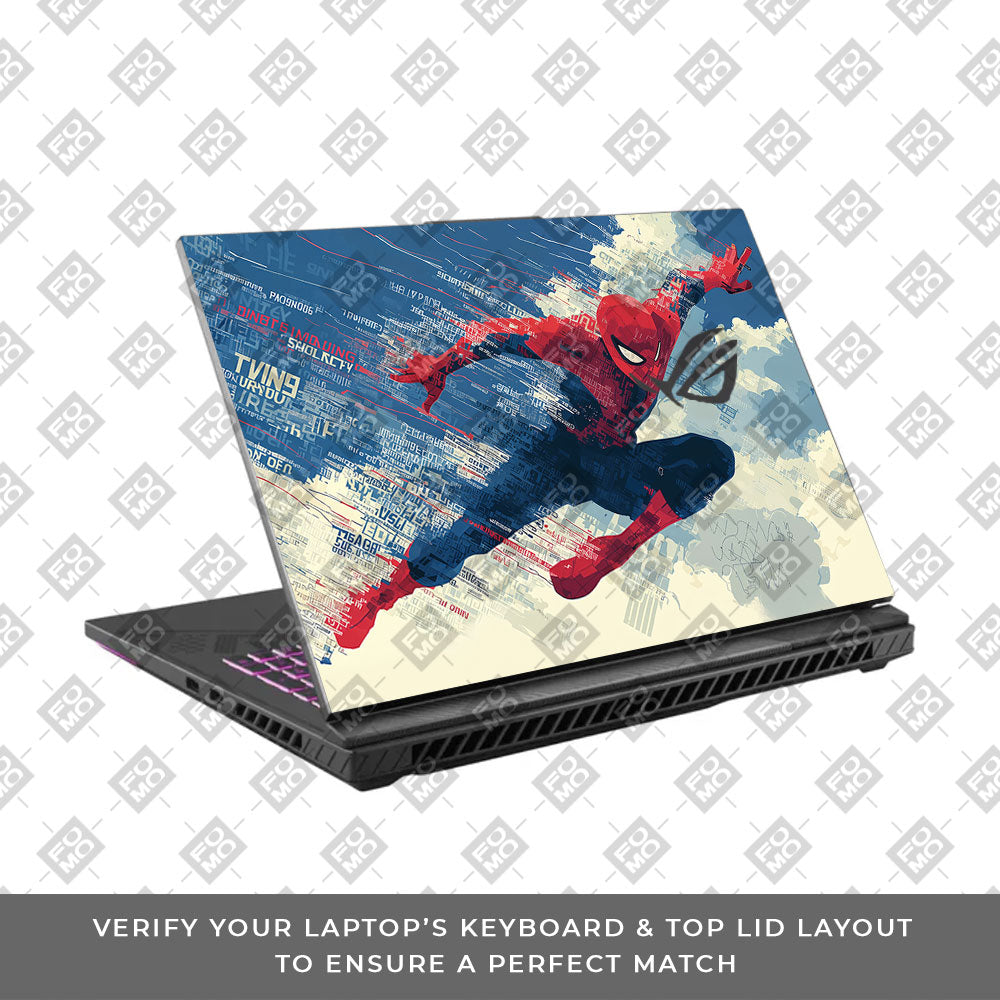 Spiderman Velocity Asus ROG Strix G16 G614J Laptop Skin