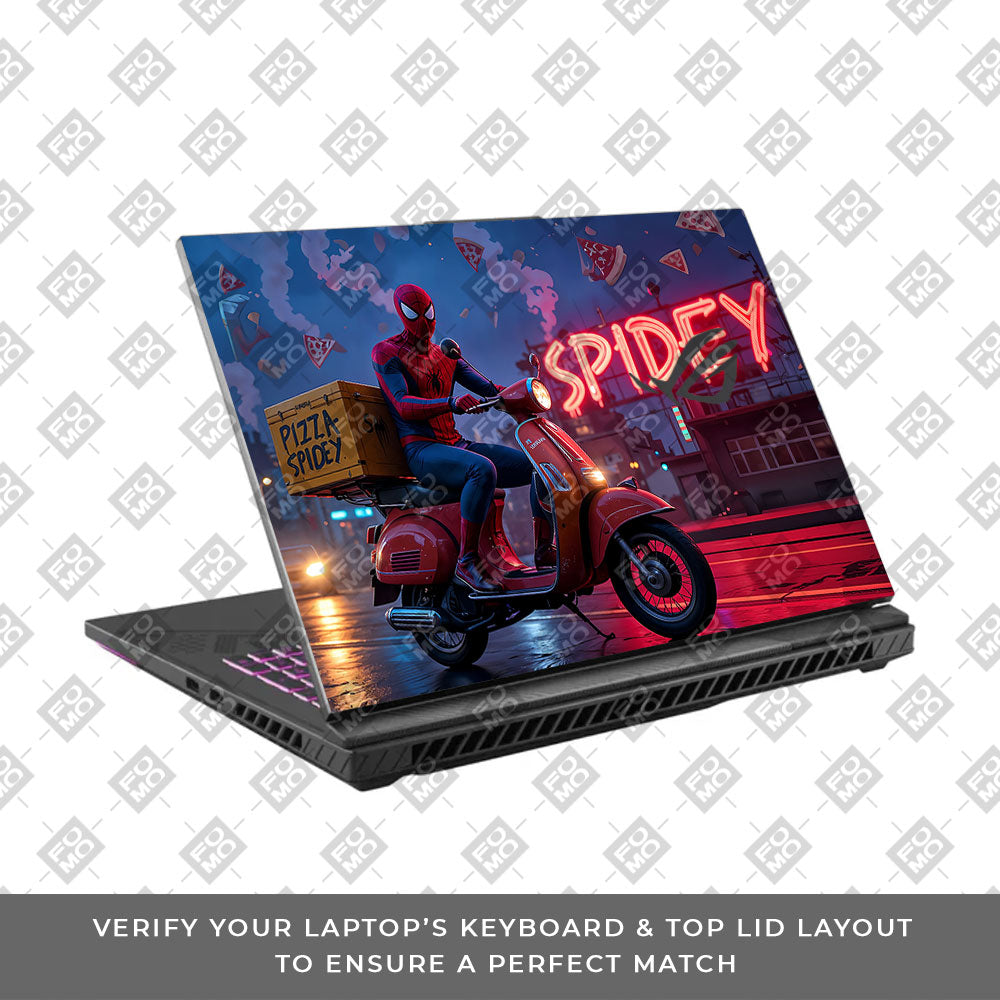 Pizza Spidey Asus ROG Strix G16 G614J Laptop Skin