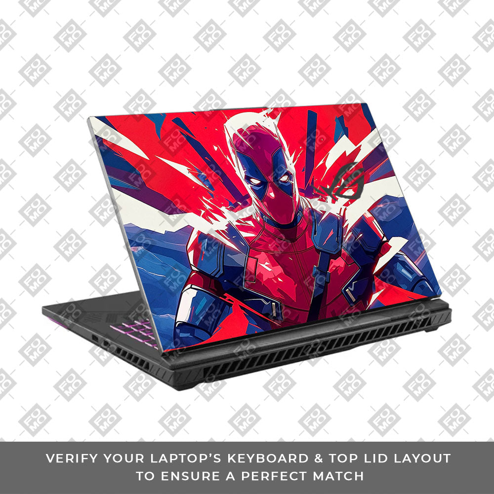 Deadpool Power Burst Asus ROG Strix G16 G614J Laptop Skin
