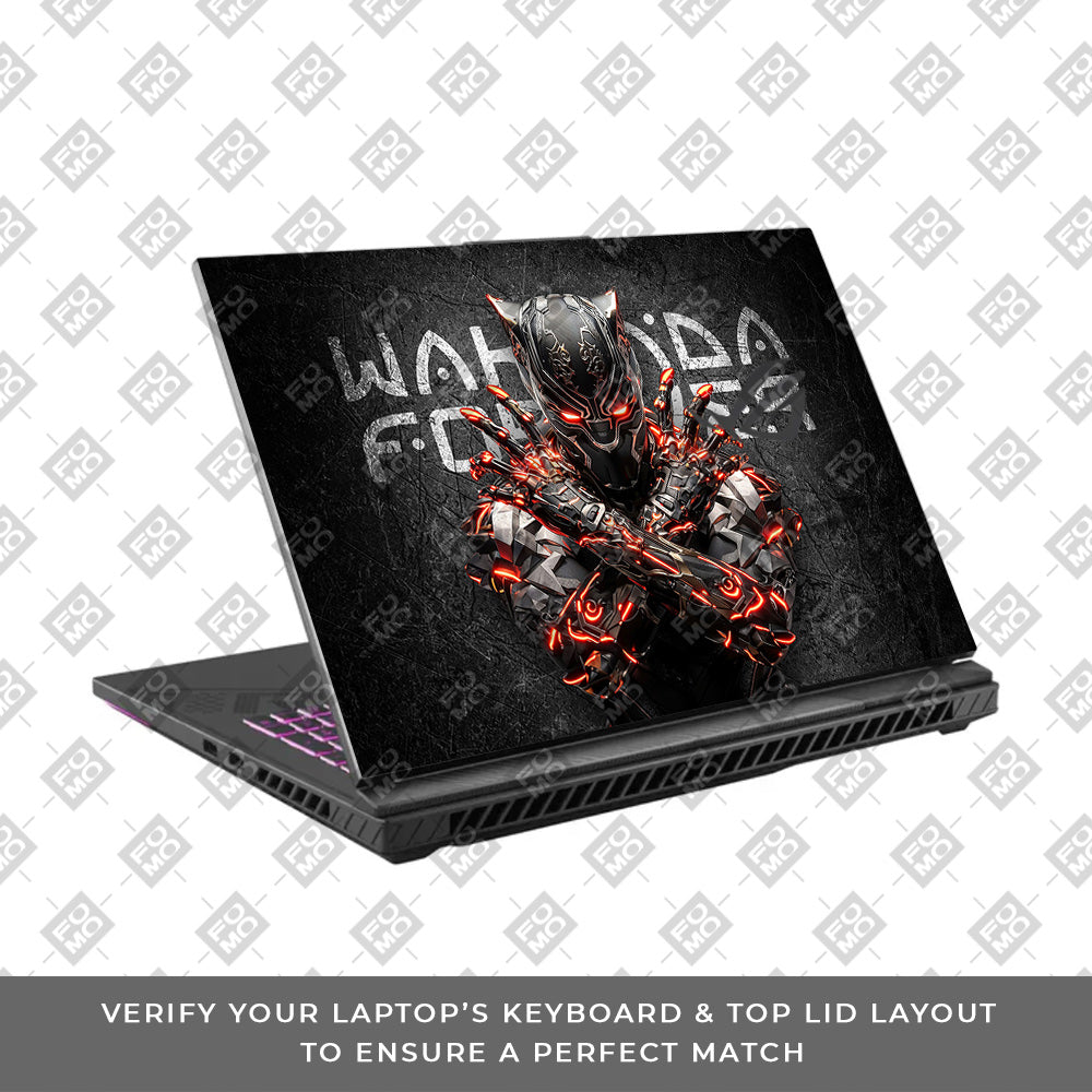 Black Panther Glowing Fury Asus ROG Strix G16 G614J Laptop Skin