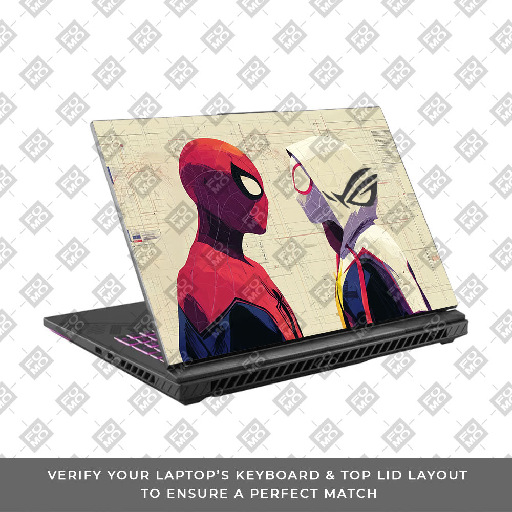 Spider Man X Spider Gwen Asus ROG Strix G16 G614J Laptop Skin