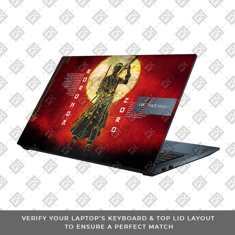 Zoro Under Golden Moon Asus Vivobook Pro 15 M6500QC & M6500QH Laptop Skin