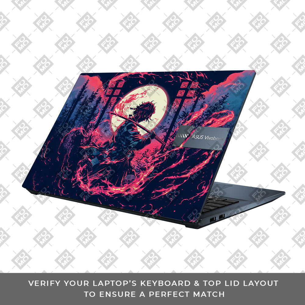 Tanjiro's Flame of Ember Asus Vivobook Pro 15 M6500QC & M6500QH Laptop Skin