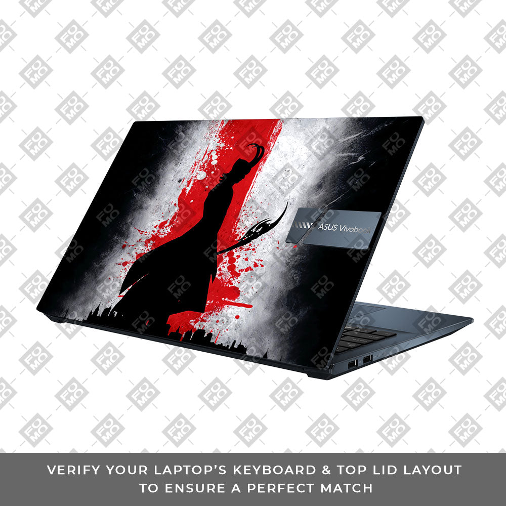Loki Silhouette Red Strike Asus Vivobook Pro 15 M6500QC & M6500QH Laptop Skin