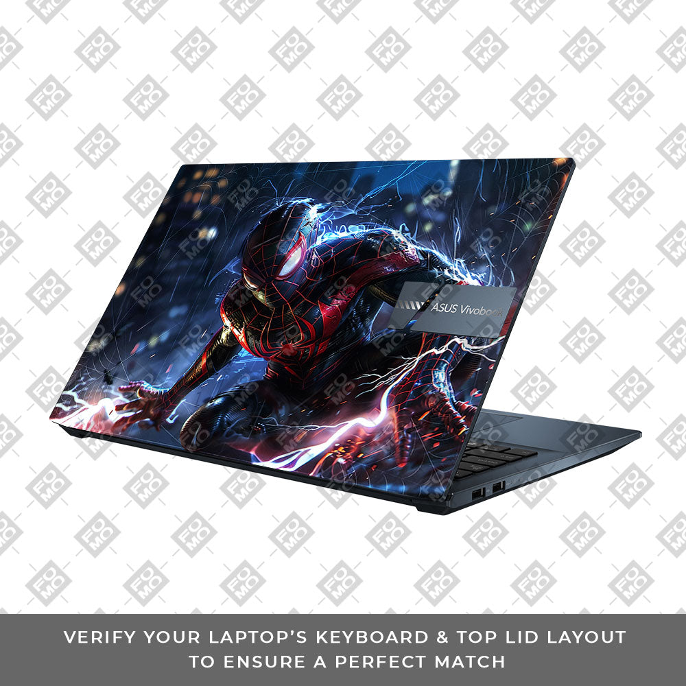 Miles Morales Shockwave Asus Vivobook Pro 15 M6500QC & M6500QH 3D Laptop Skin